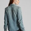 Mavi Kadın Ralph Lauren Indigo Denim Western Gömlekler Mavi Kadın Ralph Lauren Indigo Denim Western Gömlekler