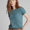 Mavi Kadın Ralph Lauren Indigo Pamuklu Cepli Tişörtler Mavi Kadın Ralph Lauren Indigo Pamuklu Cepli Tişörtler