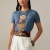 Mavi Kadın Ralph Lauren Island Polo Bear Pamuklu Tişörtler Mavi Kadın Ralph Lauren Island Polo Bear Pamuklu Tişörtler