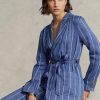 Mavi Kadın Ralph Lauren Çizgili Kemerli Keten-Pamuklu Blazer Mavi Kadın Ralph Lauren Çizgili Kemerli Keten-Pamuklu Blazer