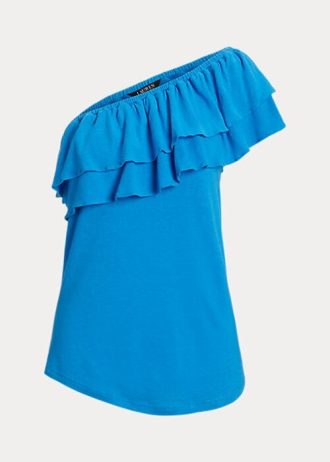 Mavi Kadın Ralph Lauren Jersey Tek Omuzlu Üstler
