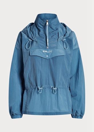 Mavi Kadın Ralph Lauren Katlanabilir Yarı Saydam Yırtılmaz Rüzgarlık