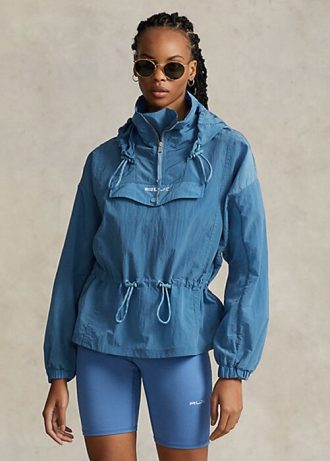 Mavi Kadın Ralph Lauren Katlanabilir Yırtılmaz Rüzgarlık