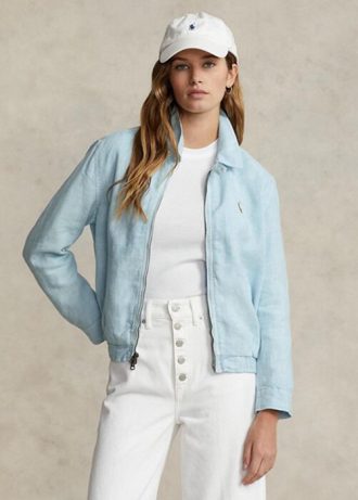 Mavi Kadın Ralph Lauren Keten Rüzgarlık
