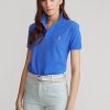 Mavi Kadın Ralph Lauren Klasik Kesim File Polo Tişörtler Mavi Kadın Ralph Lauren Klasik Kesim File Polo Tişörtler