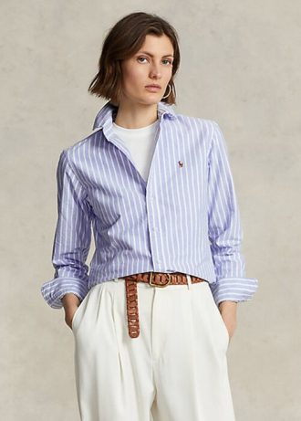 Mavi Kadın Ralph Lauren Klasik Kesim Oxford Gömlekler