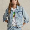 Mavi Kadın Ralph Lauren Kot Kamyoncu Ceketleri Mavi Kadın Ralph Lauren Kot Kamyoncu Ceketleri