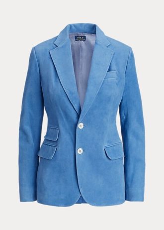 Mavi Kadın Ralph Lauren Kuzu Derisi Süet Blazer