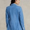 Mavi Kadın Ralph Lauren Kuzu Derisi Süet Blazer Mavi Kadın Ralph Lauren Kuzu Derisi Süet Blazer