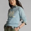 Mavi Kadın Ralph Lauren Logolu Fransız Havlu Yuvarlak Yaka Sweatshirt Mavi Kadın Ralph Lauren Logolu Fransız Havlu Yuvarlak Yaka Sweatshirt