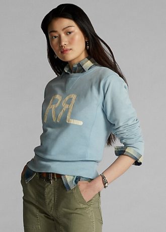 Mavi Kadın Ralph Lauren Logolu Fransız Havlu Yuvarlak Yaka Sweatshirt Mavi Kadın Ralph Lauren Logolu Fransız Havlu Yuvarlak Yaka Sweatshirt