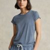 Mavi Kadın Ralph Lauren Organik Pamuklu Yuvarlak Yaka Tişörtler Mavi Kadın Ralph Lauren Organik Pamuklu Yuvarlak Yaka Tişörtler