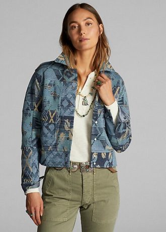 Mavi Kadın Ralph Lauren Patchwork Kazak Ceketler