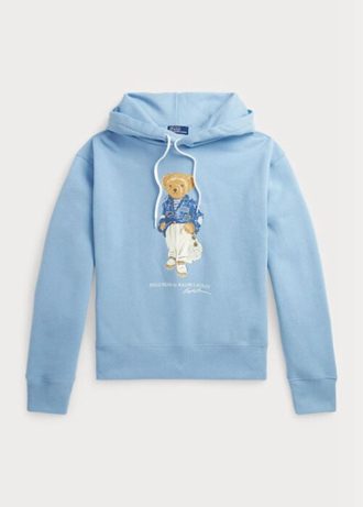 Mavi Kadın Ralph Lauren Polo Ayı Polar Kapüşonlu Üst