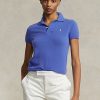 Mavi Kadın Ralph Lauren Slim Fit Kaşmir Polo Gömlekleri Mavi Kadın Ralph Lauren Slim Fit Kaşmir Polo Gömlekleri