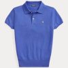 Mavi Kadın Ralph Lauren Slim Fit Kaşmir Polo Gömlekleri Mavi Kadın Ralph Lauren Slim Fit Kaşmir Polo Gömlekleri