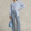 Mavi Kadın Ralph Lauren Starburst Motif Saten Geniş Paça Pantolon Mavi Kadın Ralph Lauren Starburst Motif Saten Geniş Paça Pantolon
