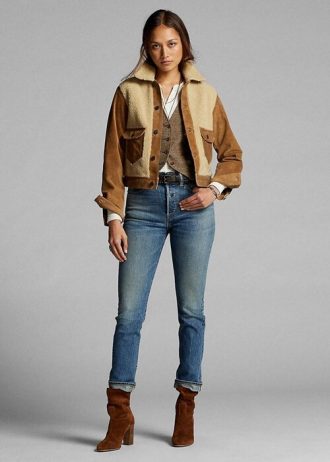 Mavi Kadın Ralph Lauren Stretch Vintage Düz Kesim Kot Pantolon