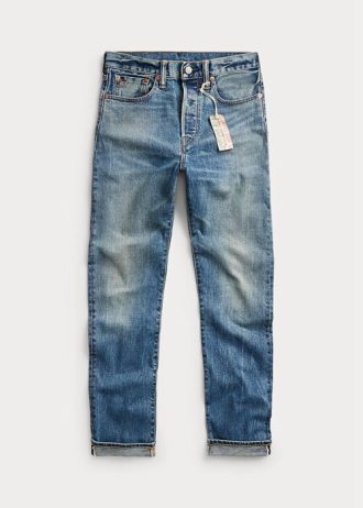 Mavi Kadın Ralph Lauren Stretch Vintage Düz Kesim Kot Pantolon