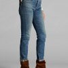 Mavi Kadın Ralph Lauren Stretch Vintage Düz Kesim Kot Pantolon Mavi Kadın Ralph Lauren Stretch Vintage Düz Kesim Kot Pantolon
