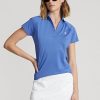 Mavi Kadın Ralph Lauren Taraklı-Platinli File Polo Tişörtler Mavi Kadın Ralph Lauren Taraklı-Platinli File Polo Tişörtler