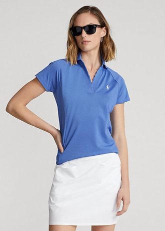 Mavi Kadın Ralph Lauren Taraklı-Platinli File Polo Tişörtler