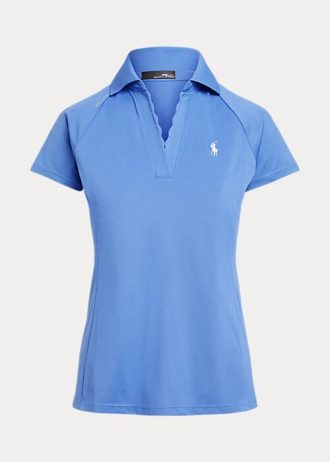 Mavi Kadın Ralph Lauren Taraklı-Platinli File Polo Tişörtler