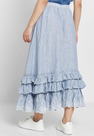 Mavi Kadın Ralph Lauren Volanlı Yüksek Bel Etekler Mavi Kadın Ralph Lauren Volanlı Yüksek Bel Etekler