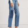 Mavi Kadın Ralph Lauren Yüksek Bel Düz Kesim Kısa Kot Pantolon Mavi Kadın Ralph Lauren Yüksek Bel Düz Kesim Kısa Kot Pantolon