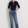 Mavi Kadın Ralph Lauren Yüksek Bel Düz Paça Kot Pantolon Mavi Kadın Ralph Lauren Yüksek Bel Düz Paça Kot Pantolon