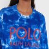 Mavi Kadın Ralph Lauren Yuvarlak Yaka Örme Sweatshirt