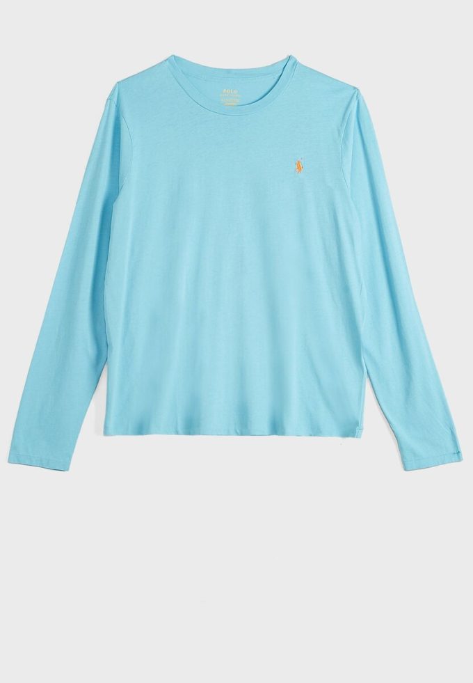 Mavi Kadın Ralph Lauren Yuvarlak Yaka Tişörtler Mavi Kadın Ralph Lauren Yuvarlak Yaka Tişörtler