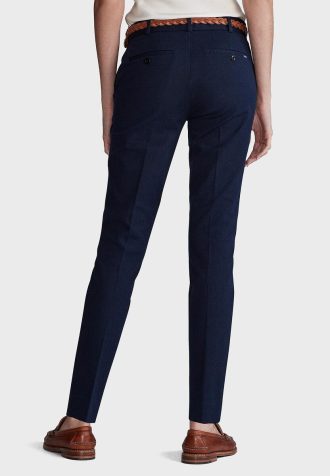 Çikolata Kadın Ralph Lauren Kuzu Derisi Süet Yama Cepli Geniş Paça Pantolon