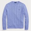 Mor Erkek Ralph Lauren Kablo Örgülü Pamuklu Kazak Mor Erkek Ralph Lauren Kablo Örgülü Pamuklu Kazak