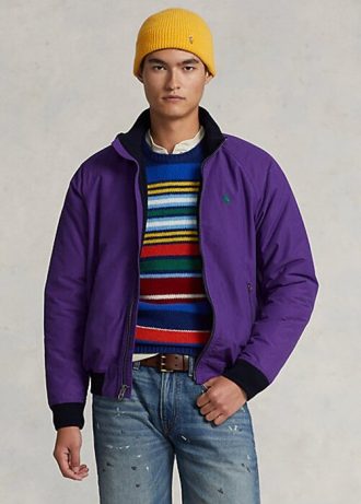 Mor Erkek Ralph Lauren Raglan Kollu Ceketler