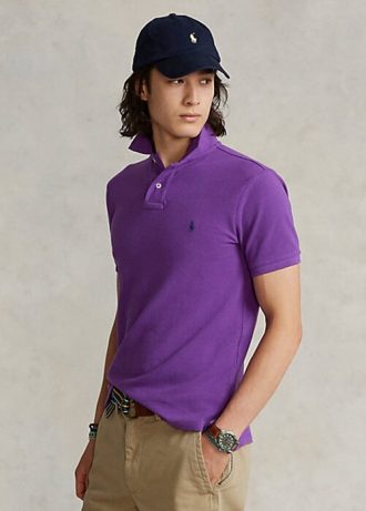Mor Erkek Ralph Lauren The Iconic Mesh Polo Tişörtleri