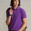 Mor Erkek Ralph Lauren Özel Slim Fit File Polo Tişörtleri Mor Erkek Ralph Lauren Özel Slim Fit File Polo Tişörtleri