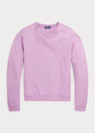 Mor Kadın Ralph Lauren Polar Yuvarlak Yaka Kazak Sweatshirt