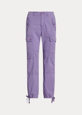 Mor Kadın Ralph Lauren Tüy Sıklet Twill Kargo Bilek Pantolonu