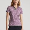 Mor Kadın Ralph Lauren Özel Kesim Esnek Jersey Polo Tişörtleri Mor Kadın Ralph Lauren Özel Kesim Esnek Jersey Polo Tişörtleri
