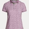 Mor Kadın Ralph Lauren Özel Kesim Esnek Jersey Polo Tişörtleri Mor Kadın Ralph Lauren Özel Kesim Esnek Jersey Polo Tişörtleri