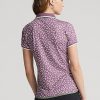 Mor Kadın Ralph Lauren Özel Kesim Esnek Jersey Polo Tişörtleri Mor Kadın Ralph Lauren Özel Kesim Esnek Jersey Polo Tişörtleri