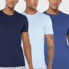 Çok Renkli Erkek Ralph Lauren 3’lü Paket Çeşitli Yuvarlak Yaka Tişörtler