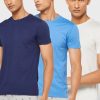 Çok Renkli Erkek Ralph Lauren 3’lü Paket Çeşitli Yuvarlak Yaka Tişörtler