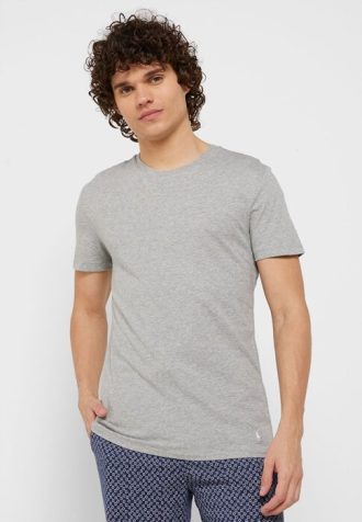 Çok Renkli Erkek Ralph Lauren 3’lü Paket Çeşitli Yuvarlak Yaka Tişörtler