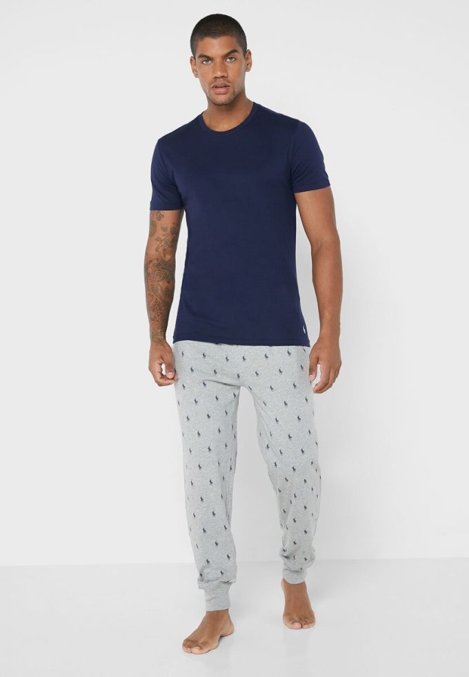 Çok Renkli Erkek Ralph Lauren 3’lü Paket Çeşitli Yuvarlak Yaka Tişörtler