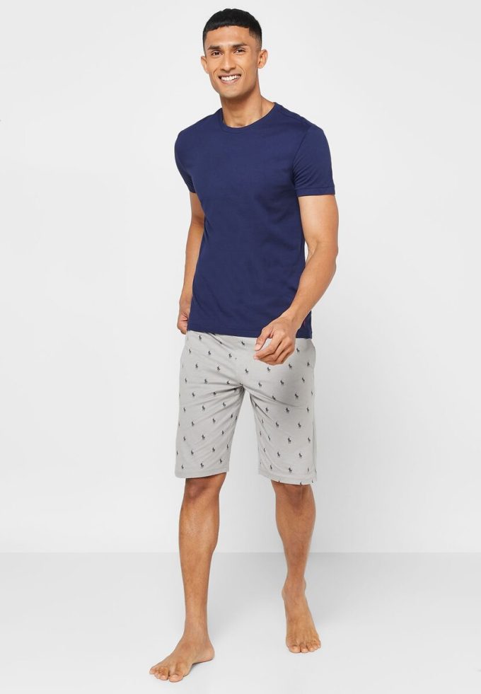 Çok Renkli Erkek Ralph Lauren 3’lü Paket Çeşitli Yuvarlak Yaka Tişörtler