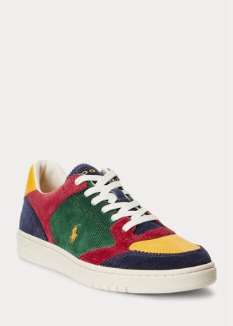 Çok Renkli Erkek Ralph Lauren Court Kadife Düşük Topuklu Spor Ayakkabı Çok Renkli Erkek Ralph Lauren Court Kadife Düşük Topuklu Spor Ayakkabı