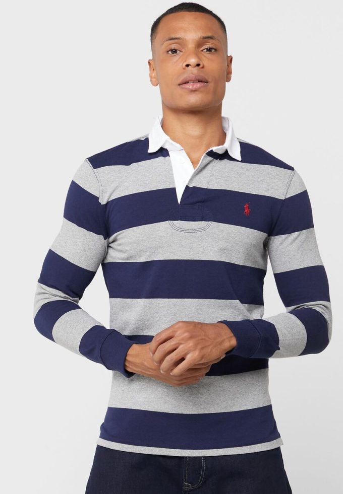 Çok Renkli Erkek Ralph Lauren Çizgili Polo Tişörtler Çok Renkli Erkek Ralph Lauren Çizgili Polo Tişörtler