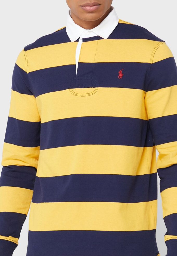 Çok Renkli Erkek Ralph Lauren Çizgili Polo Tişörtler Çok Renkli Erkek Ralph Lauren Çizgili Polo Tişörtler